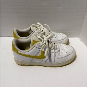 Nike Air Force 1 Low White Bright Citron Sneaker AH0287-103 Women's Shoes 8